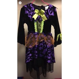 Girls witch Halloween costume with headband